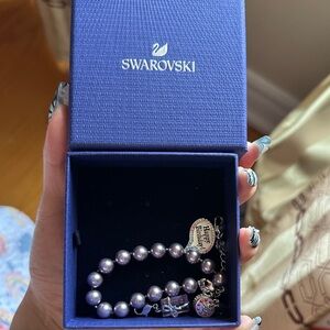 Swarovski Lavender Bead Bracelet